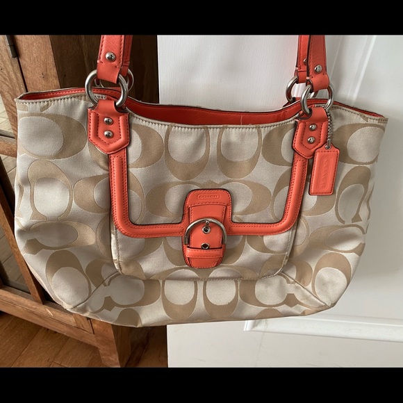 Authentic Coach bag tan coral F25294 - Picture 2 of 11